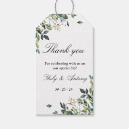 Botaniska Löv, Modern Tack Bröllop Gift Ta Presentetikett