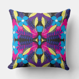 Botaniska Löven Mönster Dekorativ kudde