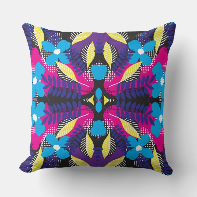 Botaniska Löven Mönster Dekorativ kudde (Framsida)