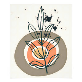 botaniska minimalis för abstrakt fototryck