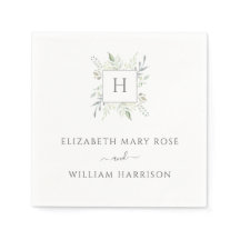 Botaniska Monogram Bröllop