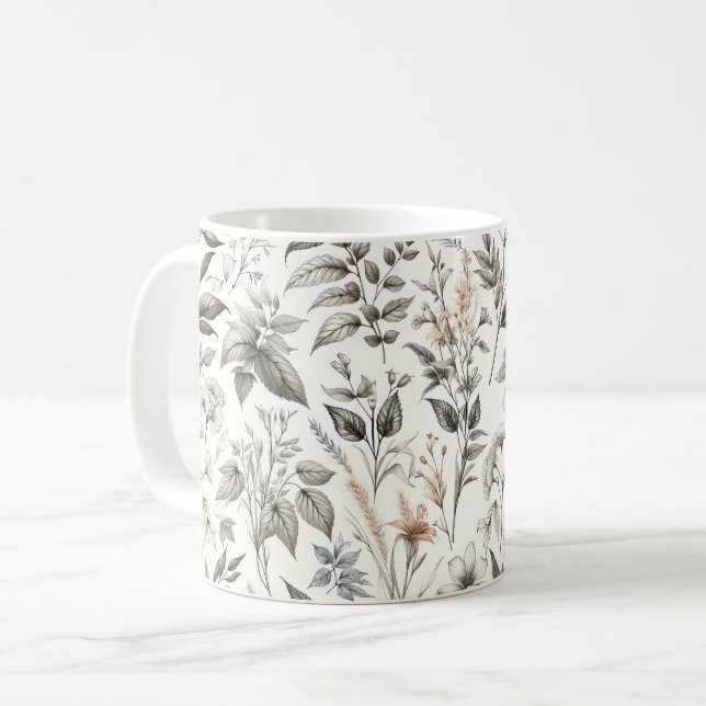 Botaniska Mönster Kaffemugg (Framsida vänster)