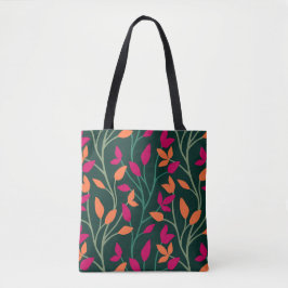 Botaniska mörkgröna blad Vibrant Chic Tygkasse