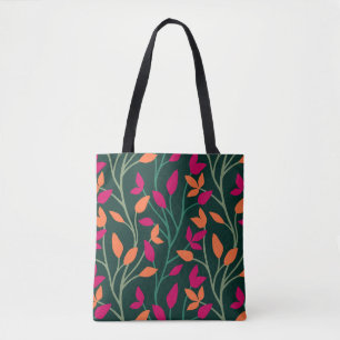 Botaniska mörkgröna blad Vibrant Chic Tygkasse