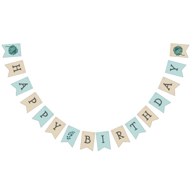 Botaniska naturparken Grattis på födelsedagen Bunt Vimplar (Alla)