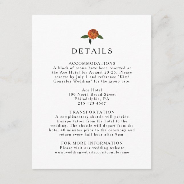 Botaniska naturreservat, citroner och marigolder tilläggskort (Framsida)