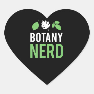 botaniska nerver - lustiga vetenskapsbotanister hjärtformat klistermärke