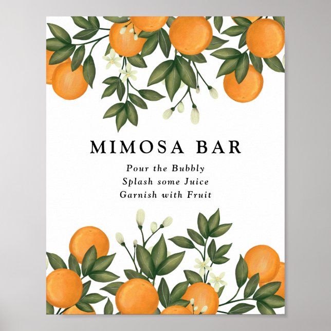 Botaniska Orangar Mimosa Pub, färsk sommartid Poster (Framsidan)