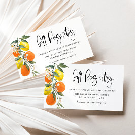 Botaniska Orangen och Lemon Summer Bröllop Tilläggskort