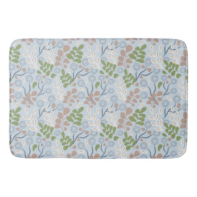 Botaniska organiska former badrumsmatta (Framsidan)