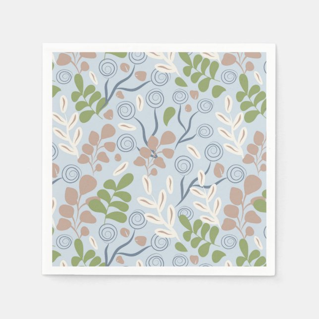 Botaniska organiska former pappersservett (Framsidan)