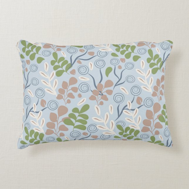 Botaniska organiska former prydnadskudde (Framsidan)