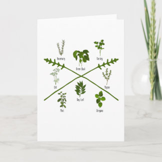 Botaniska Örter Herbalist Gift Garden Birthday Kort