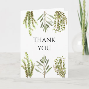 Botaniska Örter Lemons Watercolor Tack Inbjudan