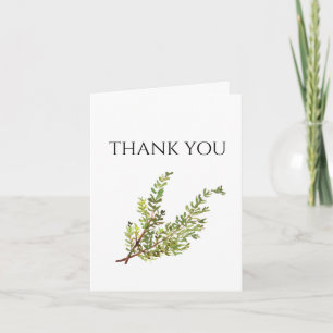 Botaniska Örter Thyme Watercolor Tack Inbjudan