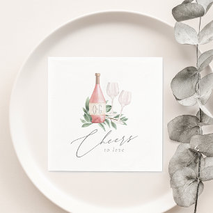 Botaniska ost i vattenfärgen Ro Vin till Kärlek Pappersservett
