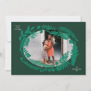 Botaniska påfrestningar Vågrät Ram jul Julkort