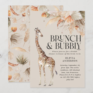 Botaniska pampasgräs giraffe möhippa invit inbjudningar