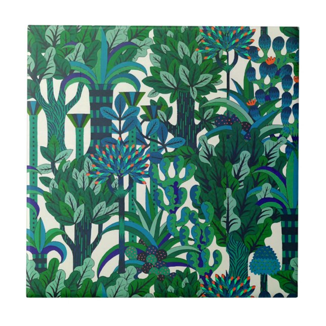 Botaniska paradiset kakelplatta (Framsidan)