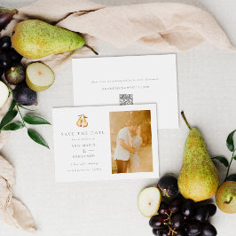 Botaniska päron Foto QR-kod Bröllop Spara Datumet