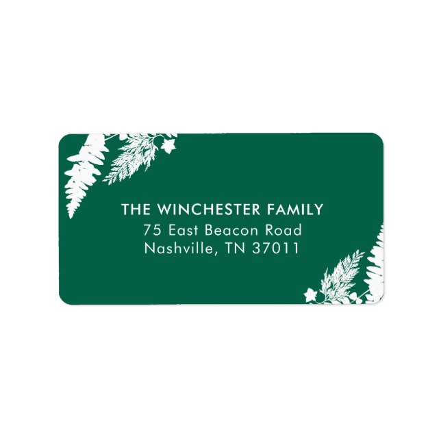 Botaniska påtryck Adress Adressetikett (Framsidan)
