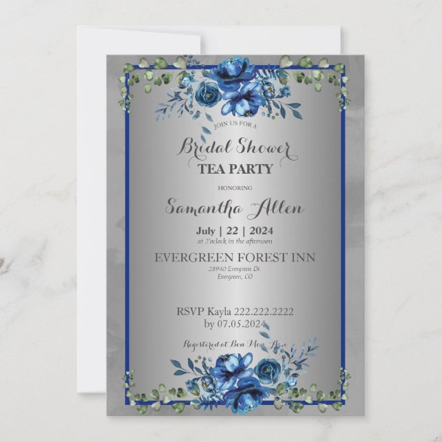 Botaniska Petals från Kärlek: Gå med oss för en Mö Inbjudningar (Framsida)