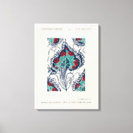 Botaniska pochoir mönster i Art nouveau Canvastryck