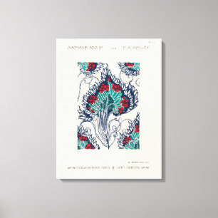 Botaniska pochoir mönster i Art nouveau Canvastryck