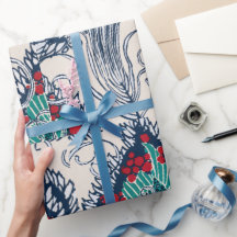 Botaniska pochoir mönster oriental Samarkande