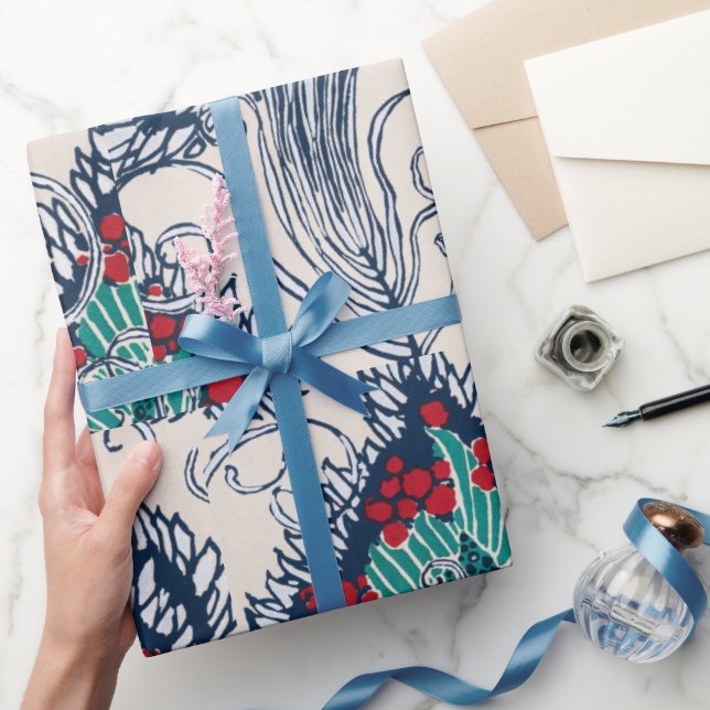 Botaniska pochoir mönster oriental Samarkande Presentpapper (Gifting)