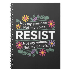 Botaniska protester mot Resisttle Subtle Anti Trum Anteckningsbok