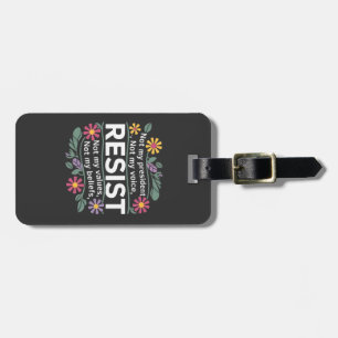 Botaniska protester mot Resisttle Subtle Anti Trum Bagagebricka