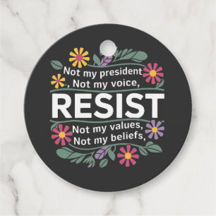 Botaniska protester mot Resisttle Subtle Anti Trum Gåvor Etiketter