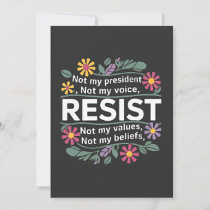 Botaniska protester mot Resisttle Subtle Anti Trum Julkort