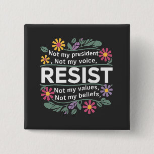 Botaniska protester mot Resisttle Subtle Anti Trum Knapp