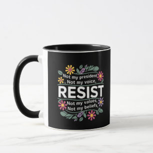 Botaniska protester mot Resisttle Subtle Anti Trum Mugg