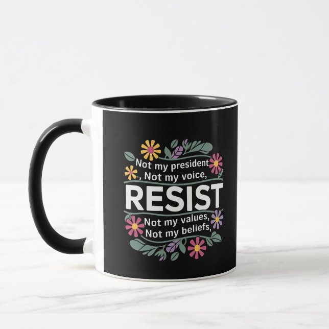 Botaniska protester mot Resisttle Subtle Anti Trum Mugg (Vänster)