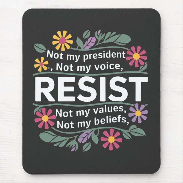 Botaniska protester mot Resisttle Subtle Anti Trum Musmatta (Framsidan)
