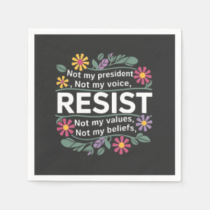 Botaniska protester mot Resisttle Subtle Anti Trum Pappersservett