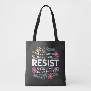 Botaniska protester mot Resisttle Subtle Anti Trum Tygkasse