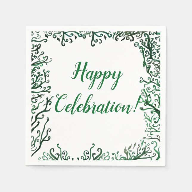 Botaniska prydnadsväxter Anpassningsbar Pappra blö Pappersservett (Framsidan)