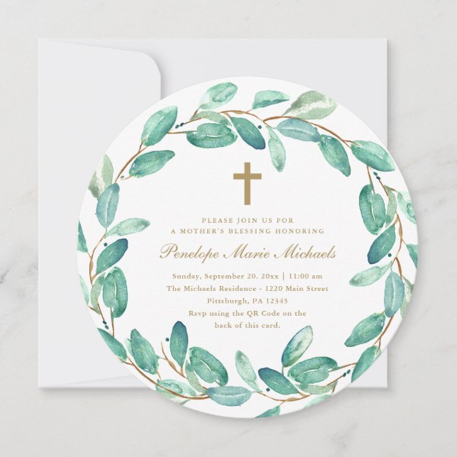 Botaniska QR-koden Osa Christian Mor Bluting Meddelande (Framsida)