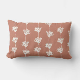 Botaniska Rand Pillow, Terracotta Lumbarkudde