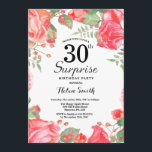 Botaniska rödBlommigten Surprise 30års födelsedag Inbjudningar<br><div class="desc">Inbjudan till botaniska rödBlommigten Surprise 30års födelsedag. Blommigt Rosa Barn födelsedag Kvinnoinbjudan. Vattenfärgad Blommigt blomma. Elegant Rosa ros och Peony Flowers. Vuxen Birthday. Vit bakgrund. Black and White. 13:e 15:e 16:e 18:e 20:e 30:e 40:e 60:e 70:e 80:e 90:e 100:e, alla åldrar. Om du vill göra ytterligare anpassningar klickar du på...</div>