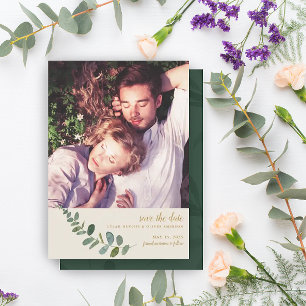 Botaniska Romantik Enkel fotospara datum Meddelande