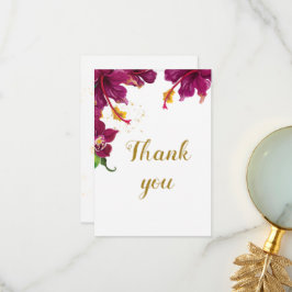 botaniska romantiska hibiscus blommor tack kort