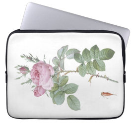 Botaniska Rosa ros och Grashopper Laptop sleeve