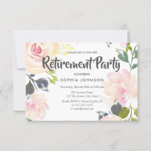 Botaniska Rosa ros Pension Party Inbjudan