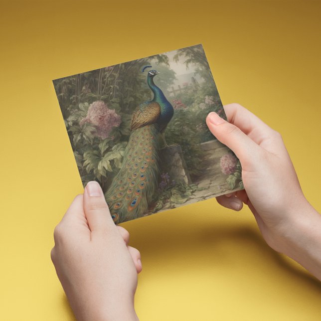 Botaniska scen för påk i en engelsk trädgård julkort (Skapare uppladdad)