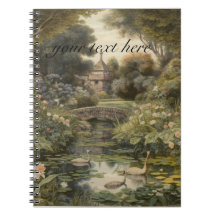 Botaniska scenen svanar i en engelsk trädgård